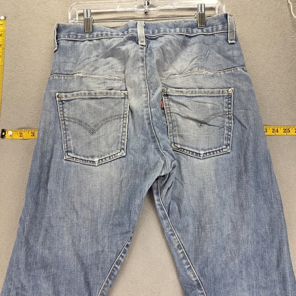 Vintage Levis Engineered Jeans Mens 30x30 Blue Twisted Button Fly Light Wash